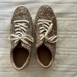 Gold Glitter Sneakers